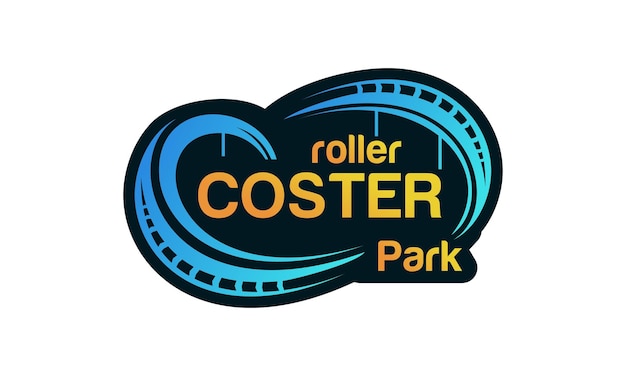 Roller coaster logo template