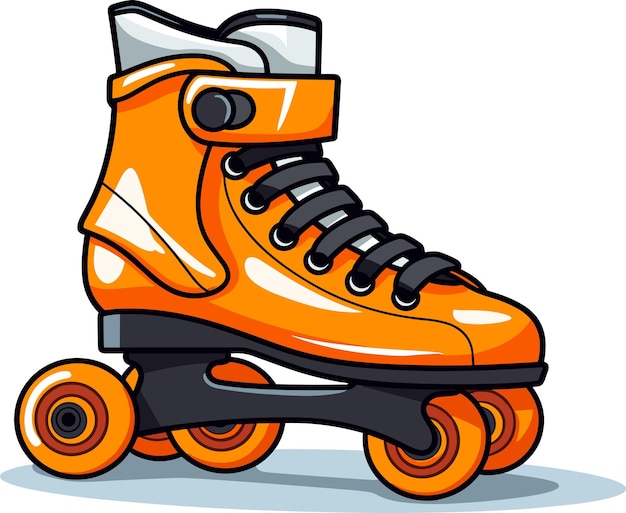 roller skate shoes vector illustration on isolated background