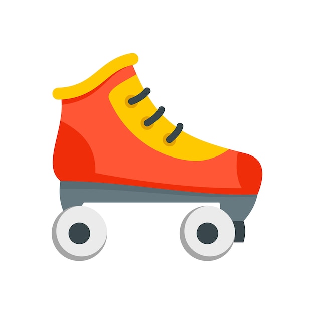 벡터 롤러 스케이트 아이콘 웹 디자인을 위한 롤어 스케이트 터 아이콘의 평평한 일러스트레이션