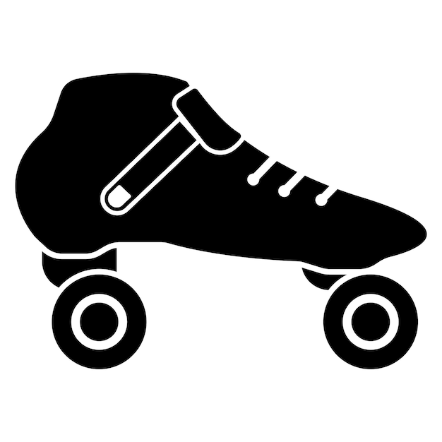 Roller skates logo icon vector template illustration design