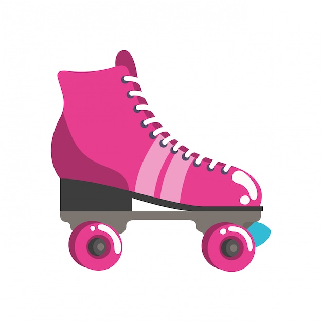Vector roller skates pop art icon