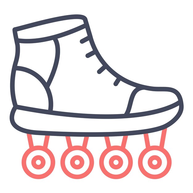 Roller Skating Vector Illustration Style