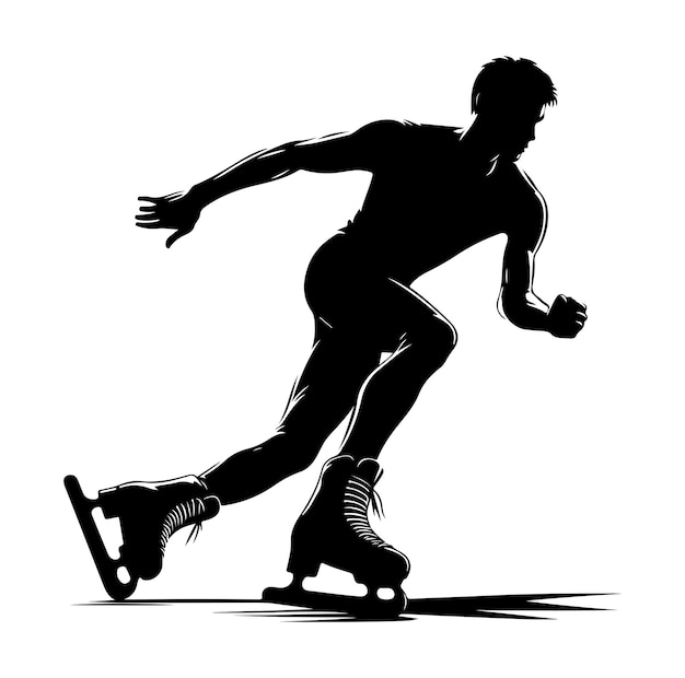 Vector roller skating vector illustration