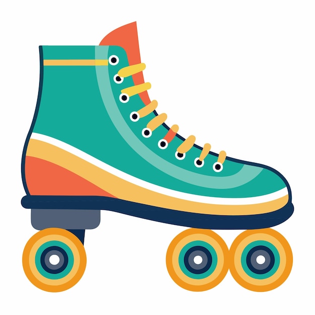 Rollerskates clipart cartoon stijl vector illustratie