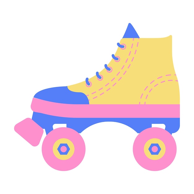 Vector rollerskates op een witte achtergrond