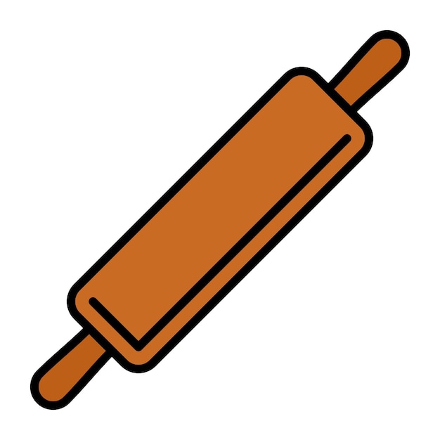 Vector rolling pin flat illustration