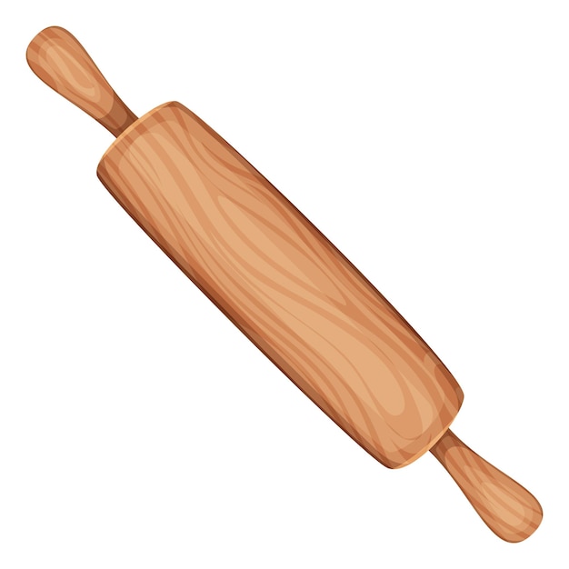 Icona del mattarello. rullo da forno. utensile da cucina in legno