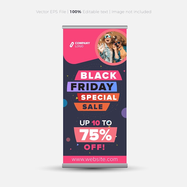 RollUp Banner Design, Stand Up Banner, Vertical Signage, Display Poster Design