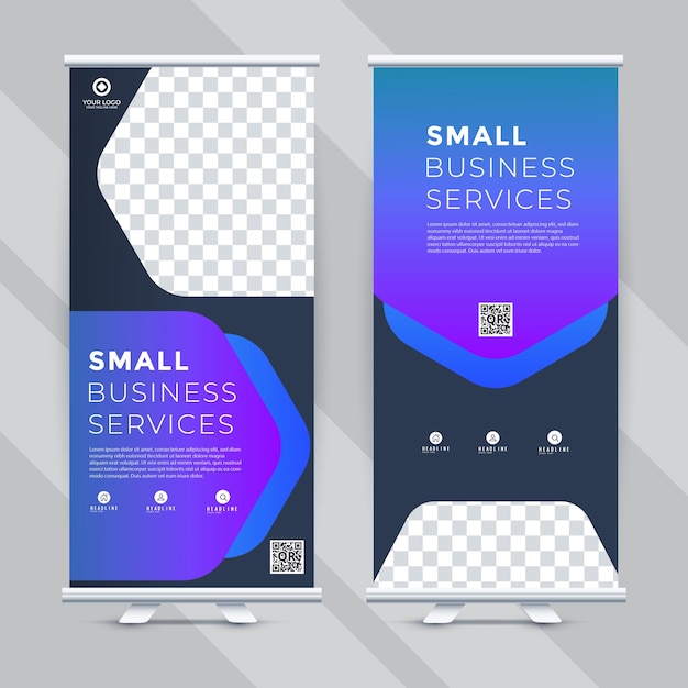 Rollup Banner Design vector Template