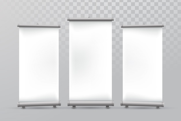 Vector rollup banner mockup