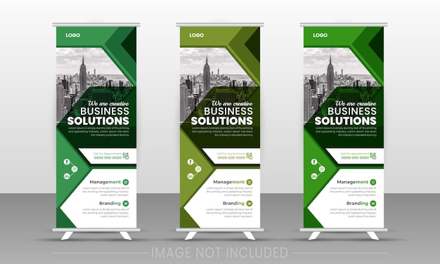 Rollup banner ontwerp sjabloon voor zakelijke marketing