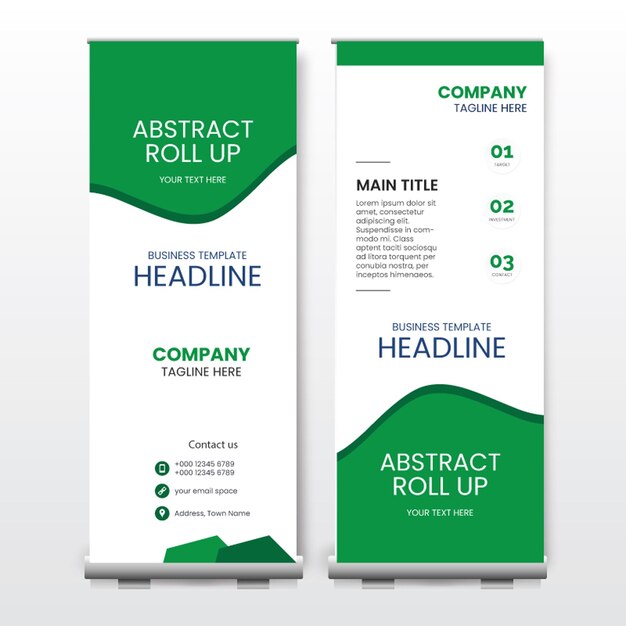 Vector rollup banner template