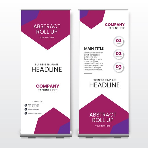 Vector rollup banner template