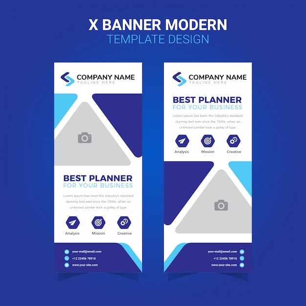 Rollup Xbanner Modern simple business template design