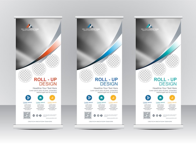 Rollup xbanner standaard sjabloonontwerp