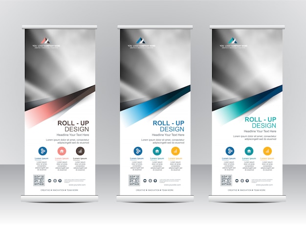 Rollup xbanner standaard sjabloonontwerp