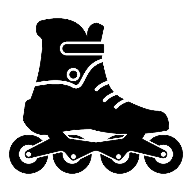 Vector rolschaatsen logo pictogram vector sjabloon illustratie ontwerp