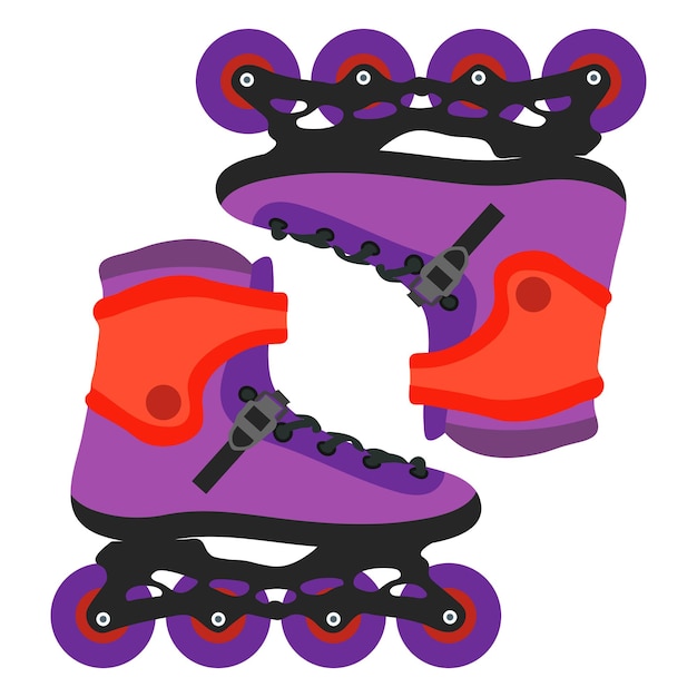 Rolschaatsen voor schaatsen vectorillustratie