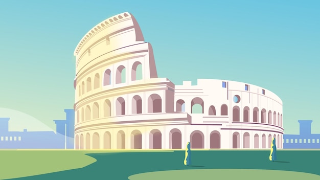 Vector roman_colosseum vector illustration