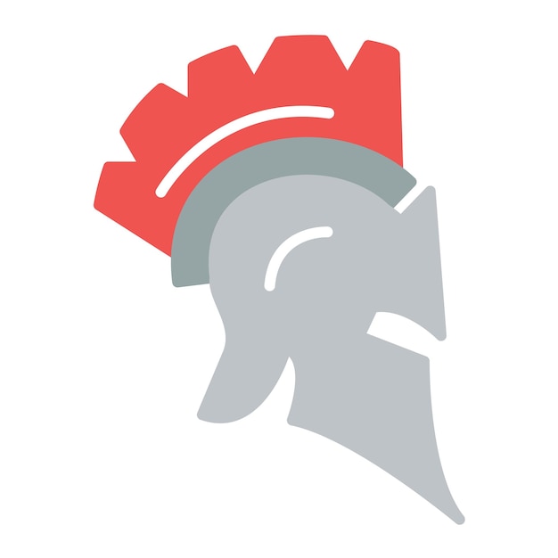 Roman Helmet Vector Illustration Style