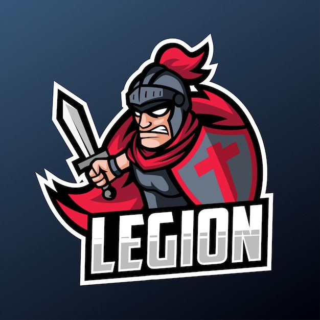 Roman knight army for sport and esports logo