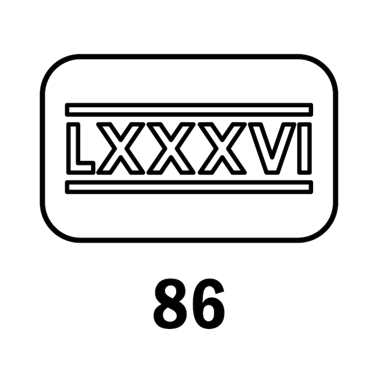 Vector roman numerals icon vector template logo trendy flat design