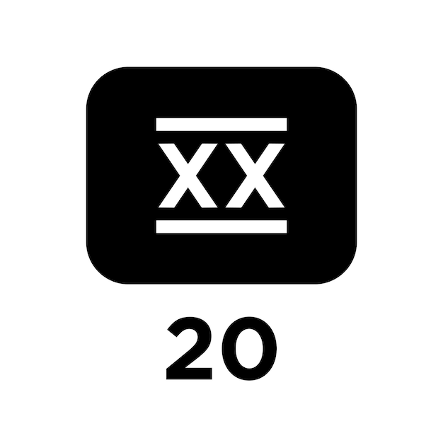 Римские цифры значок векторного шаблона логотипа модный плоский дизайн