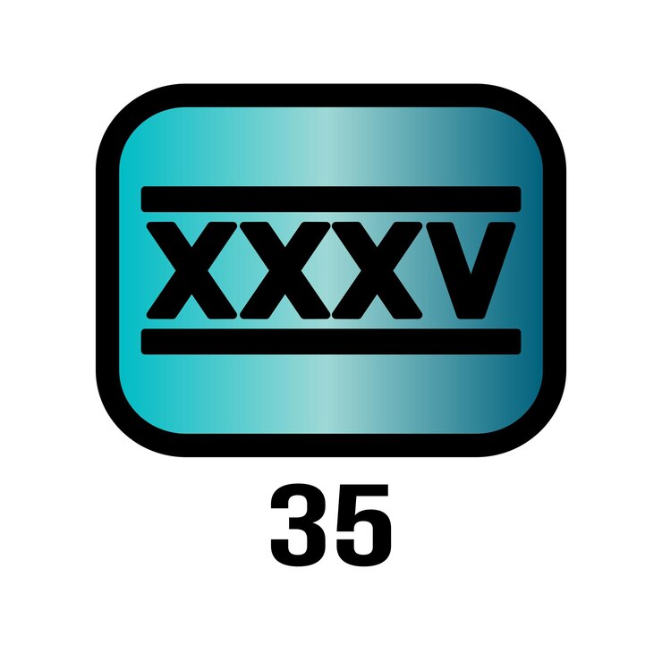 Vector roman numerals icon vector template logo trendy flat design