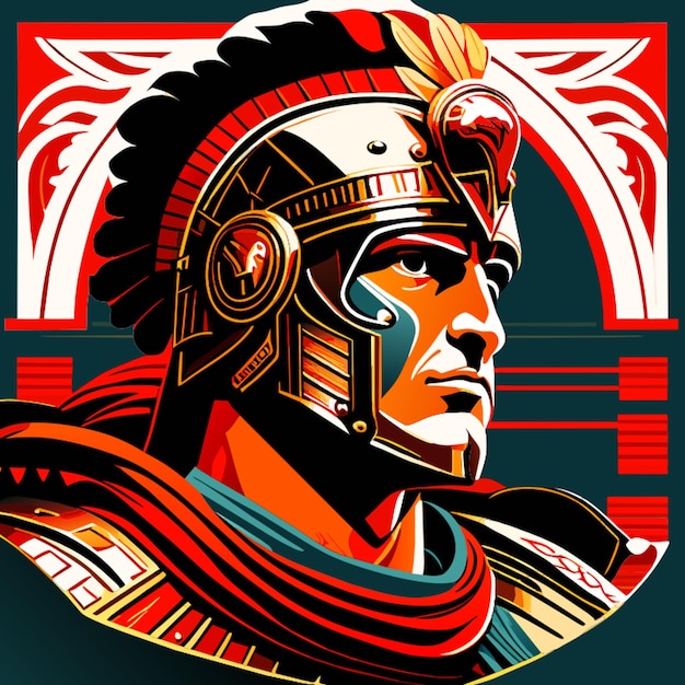 Roman soldier vector illustration