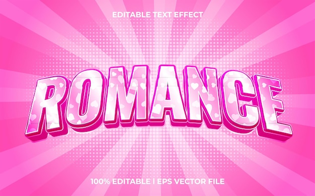 romance editable text effect, lettering typography font style, love 3d text for tittle