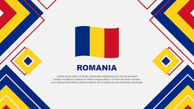 Romania Flag Abstract Background Design Template Romania Independence Day Banner Wallpaper Vector Illustration Romania Background