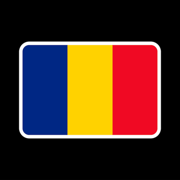 Vector romania flag official colors and proportion vector illustration