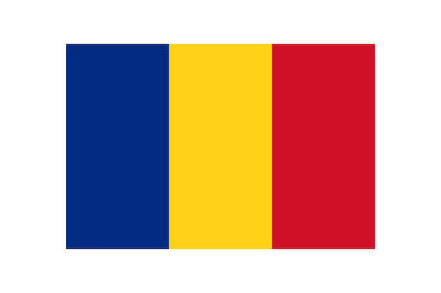 Romania flag original color and proportions