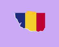 Vector romania flag paper texture singlepiece element vector design