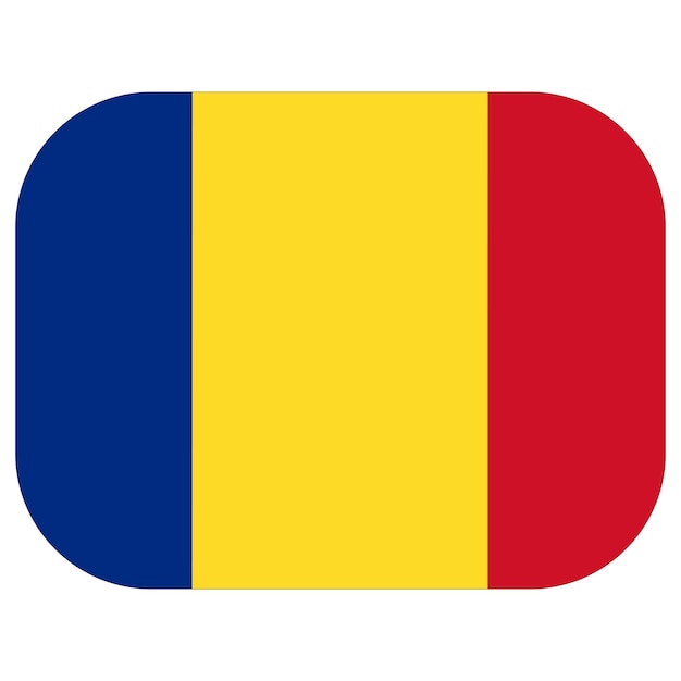 Bandiera della romania in forma bandiera della romania