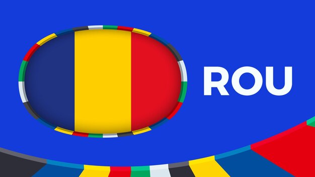 Vector romania flag stylized for european football tournament qualification