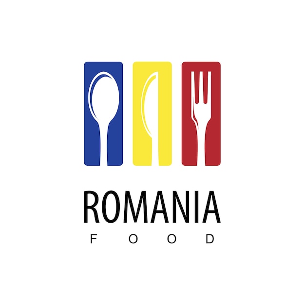 Romania Food Restaurant Logo