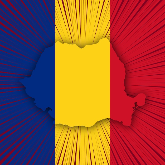 Romania great union day map design