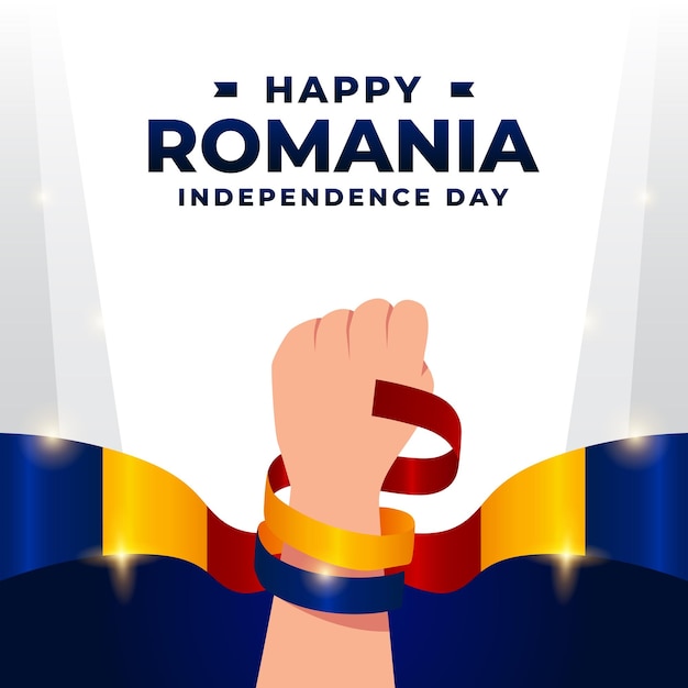 Romania Independence day design illustration collection