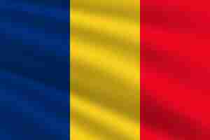 Vector romania national flag vector illustration