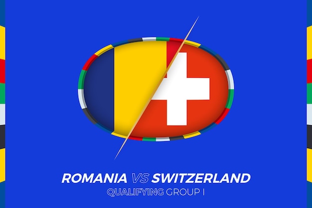 Romania vs Switzerland icon for European football tournament qualification group I