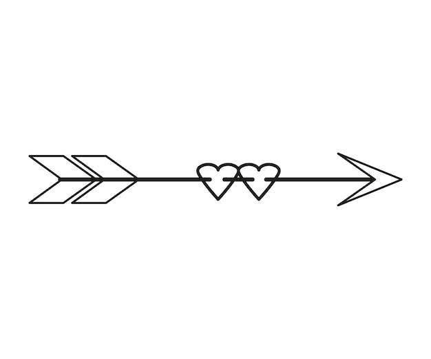 Romantic Arrow with Heart