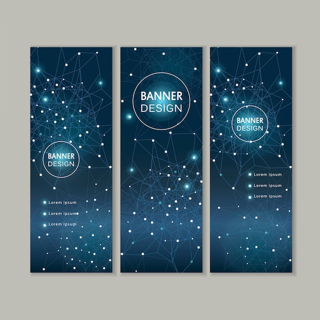 Vector romantic banner template design