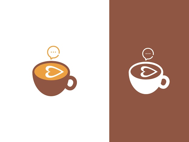 Romantic cafe logo design