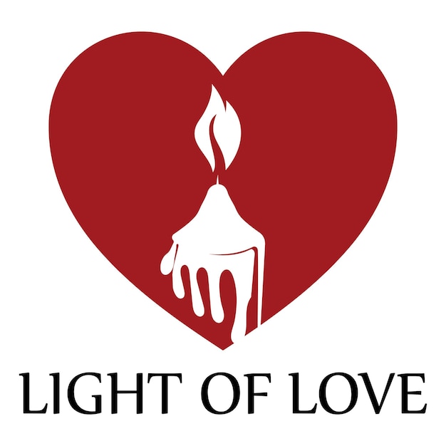 Romantic candlelight icon logo