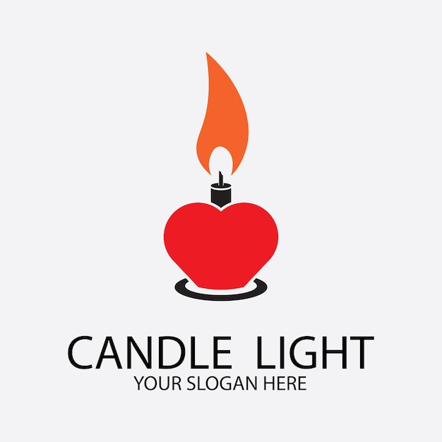 Romantic candlelight icon logo