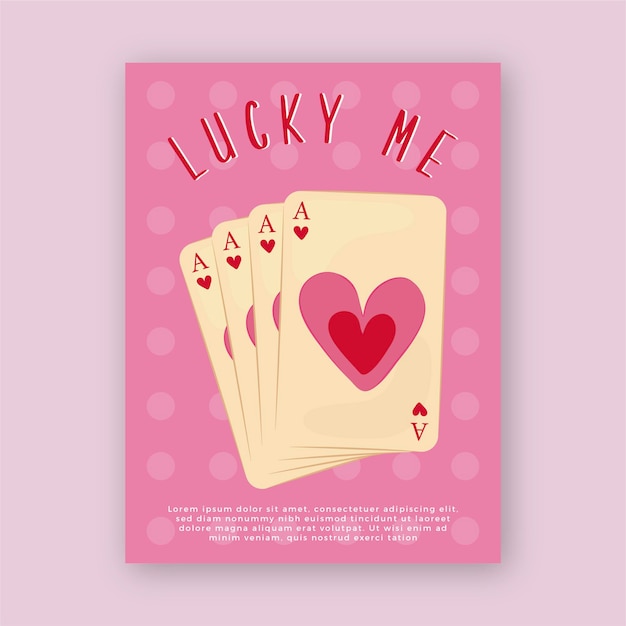 Vector romantic card template