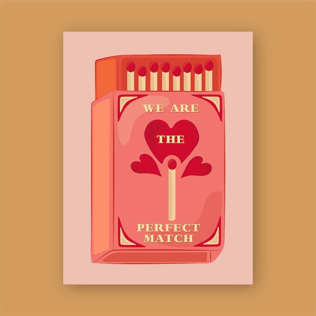 Romantic card template