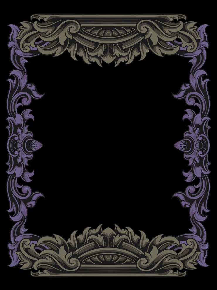 Vector romantic classic engraved frame vector design editable color