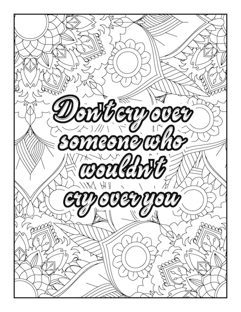 Vector romantic coloring page for adults. motivational quotes. inspirational quotes. love quotes. heart